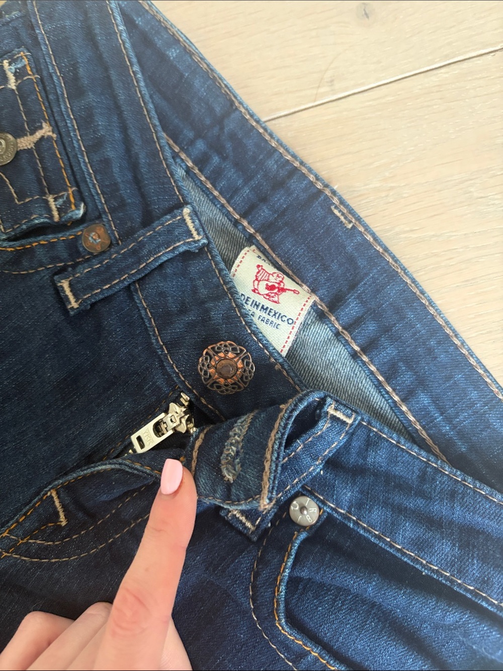 Dark Blue GIRLS True Religion Flared Jeans - Picture 6 of 8